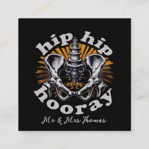 Hip Hip Hooray Funny Hip Replacement Surgery  Square Business Card