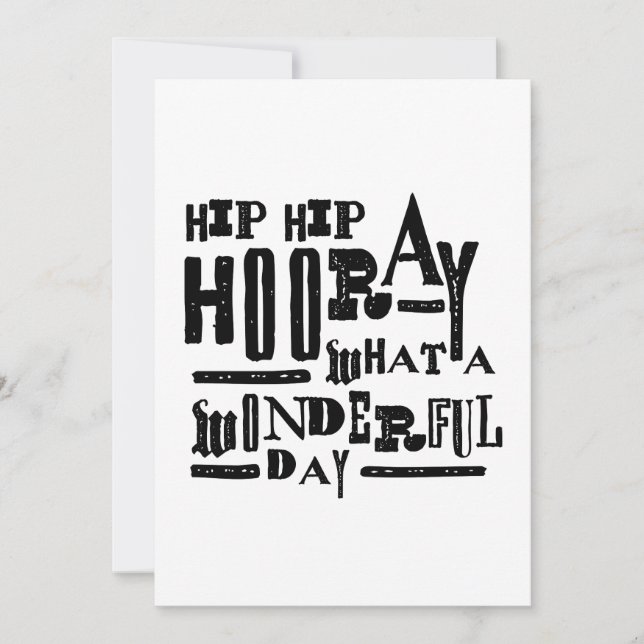 Hip Hip Hooray Holiday Card (Front)