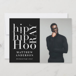 Hip hip hooray photo graduation party invite