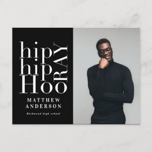 Hip hip hooray photo graduation party invite