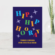 Hip Hip Hooray Thank You Teacher Confetti
