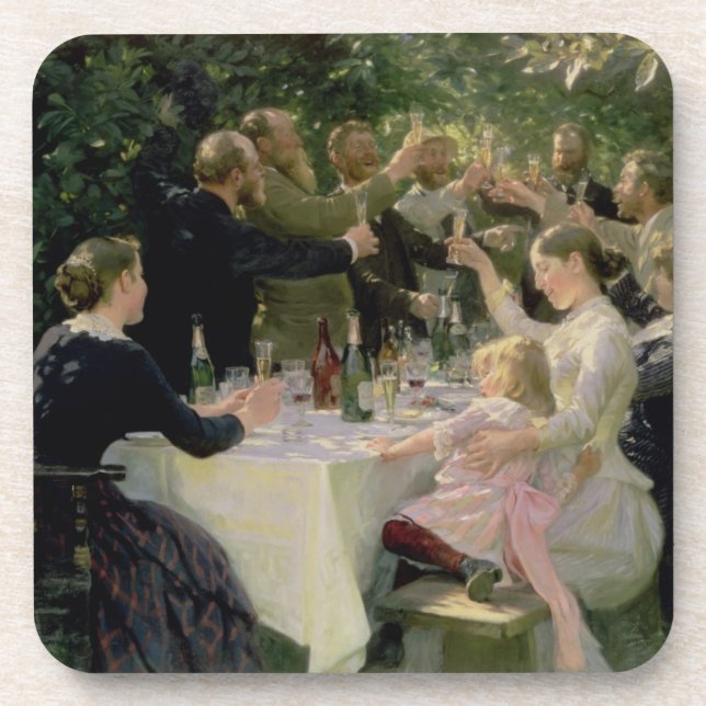 Hip Hip Hurrah! Artists' Party at Skagen, 1888 Coaster (Front)