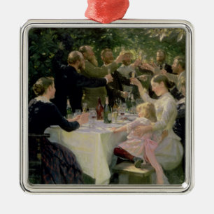 Hip Hip Hurrah! Artists' Party at Skagen, 1888 Metal Tree Decoration