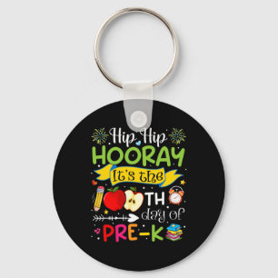 Hip Hooray It's The 100th Day Of Pre-k Teacher Stu Key Ring