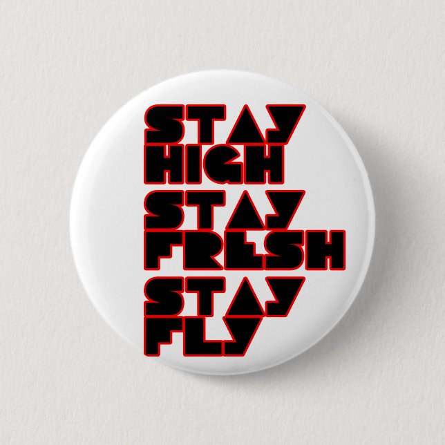 HIP HOP 6 CM ROUND BADGE (Front)