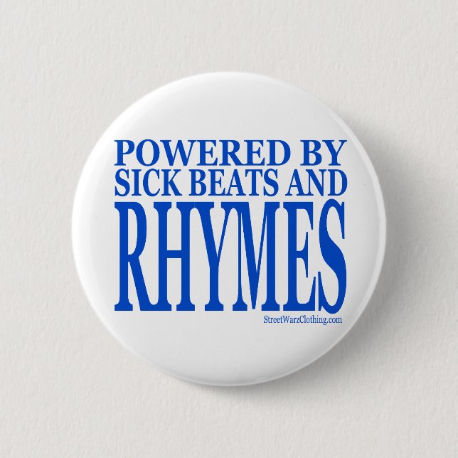 HIP HOP 6 CM ROUND BADGE (Front)