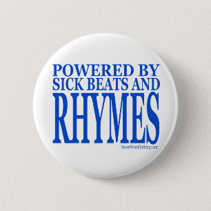 HIP HOP 6 CM ROUND BADGE