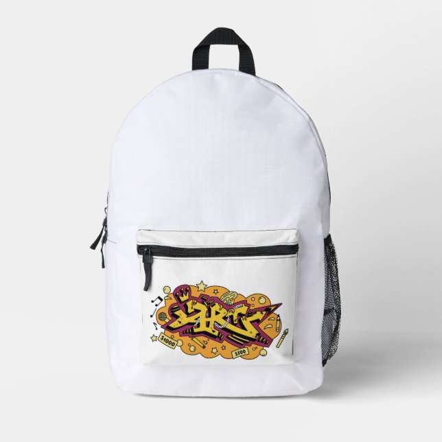 Hip Hop art graffiti backpack (Front)
