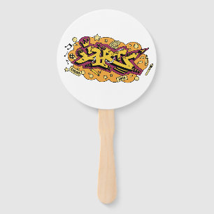 Hip hop art graffiti party confetti hand fan