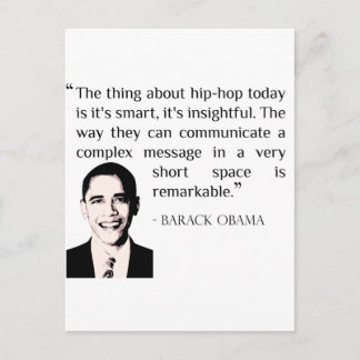 hip-hop Barack Obama quote postcard
