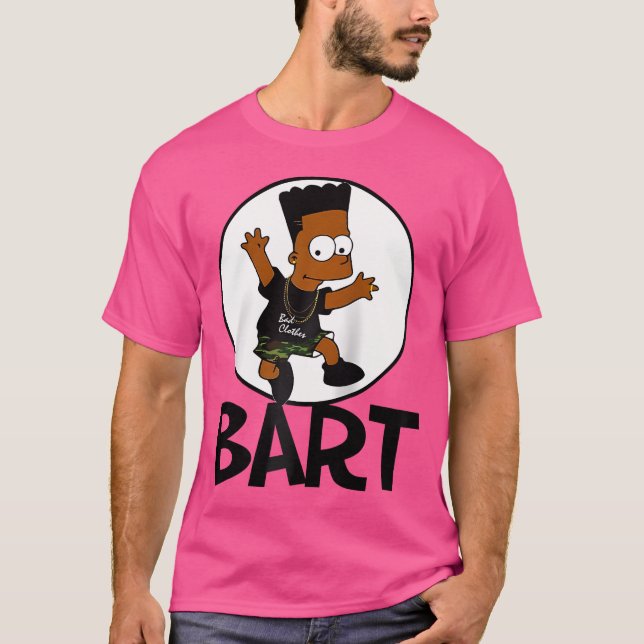 Hip Hop Bart 	 Baseball Tee (Front)