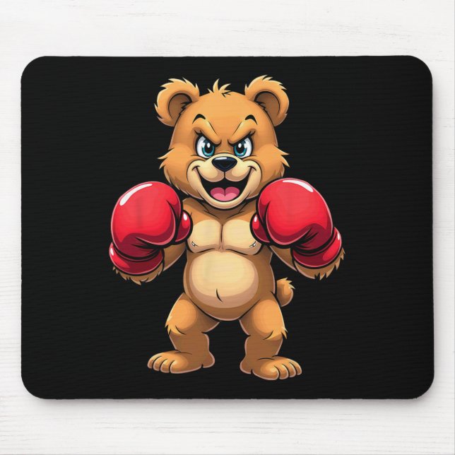 Hip Hop Bear Boxing Kickboxing  Mouse Pad (Front)
