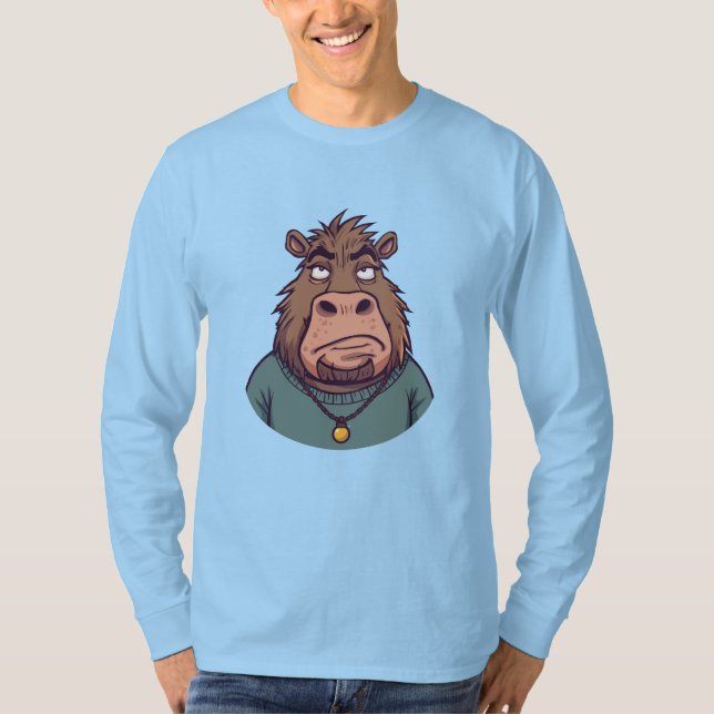 Hip-Hop Beaver with Chain – Urban Christmas Style T-Shirt (Front)