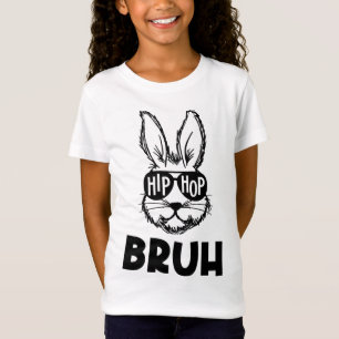 Hip Hop Bruh Meme Easter Bunny Face Sungles Men Bo T-Shirt