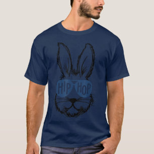 Hip Hop Bunny Rabbit Face Sunglasses Easter Day Bo T-Shirt