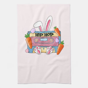 Hip Hop Cassette Tape Bunny Tea Towel