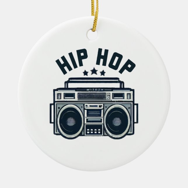 Hip hop ceramic tree decoration (Front)