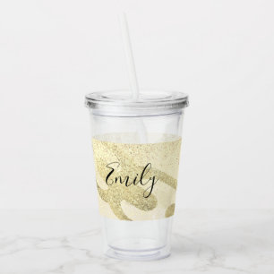 Hip Hop Chain Faux Sparkles Monogrammed Name Acr Acrylic Tumbler