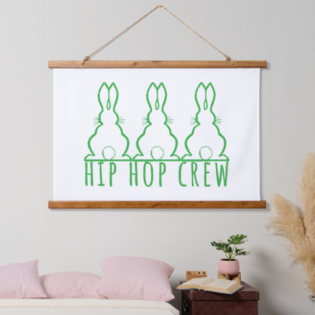 Hip Hop Crew Cute Bunnies Hanging Tapestry (Bedroom)