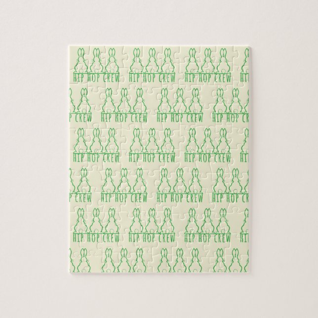 Hip Hop Crew Cute Bunny Rabbits Jigsaw Puzzle (Vertical)