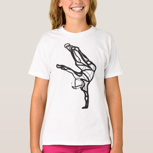 Hip Hop Dance Ringer Tee (Girls) (Front)