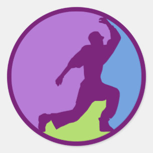 Hip Hop Dancer Classic Round Sticker