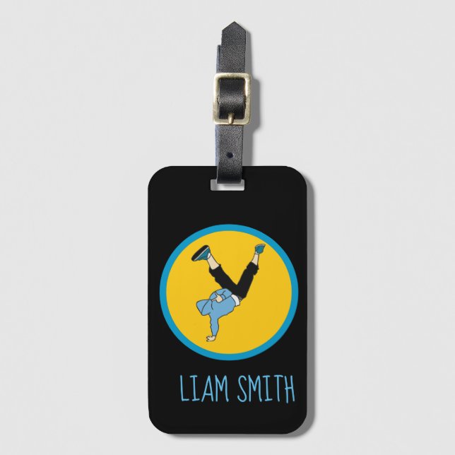 Hip hop dancer name luggage tag (Front Vertical)