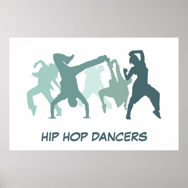 Hip Hop Dancers Illustration Poster (Front)