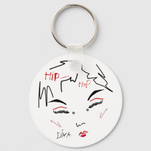 Hip-Hop Diva Key Ring