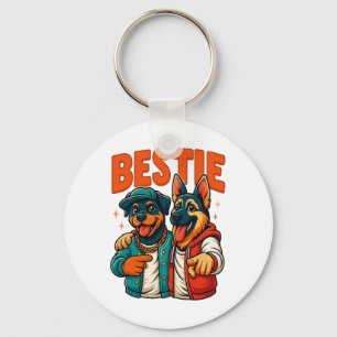 Hip Hop Dog Besties Shirt for Friends t-shirt  Key Ring