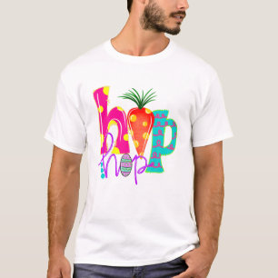 Hip Hop Easter Bunny Carrot Eggs Graphic T-Shirt