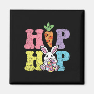 Hip Hop Easter Bunny Egg Hunting Rabbit Spring  Magnet
