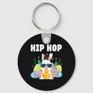 Hip Hop Easter Bunny Happy Easter Day Women  Key Ring