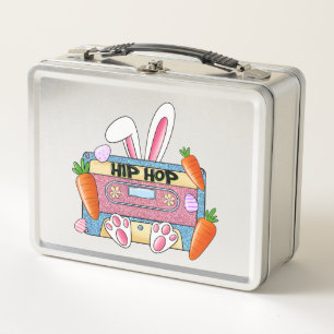 Hip-Hop Easter Bunny Mixtape – Retro Cassette Metal Lunch Box