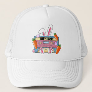 Hip-Hop Easter Bunny Mixtape – Retro Cassette Trucker Hat
