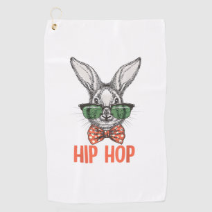 Hip Hop Easter Bunny Nerd Hipster Rabbit Golf Towel