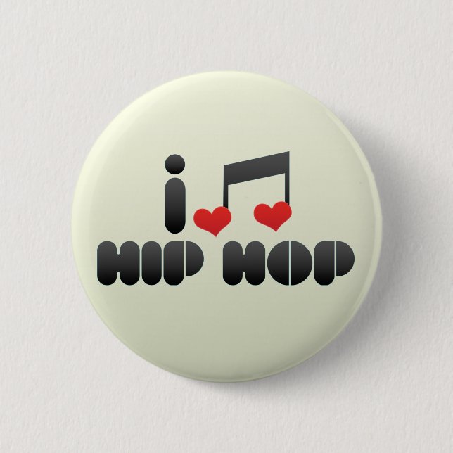Hip Hop fan 6 Cm Round Badge (Front)