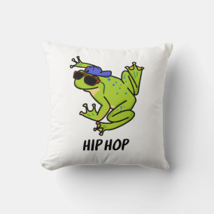 Hip Hop Funny Hopping Frog Pun Cushion