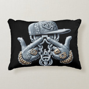 Hip Hop Gangster bling Rapper Decorative Cushion