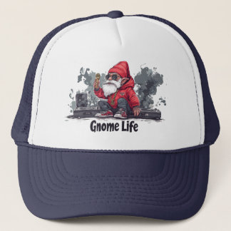 Hip Hop Gnome Illustration - Gnome Life Trucker Hat