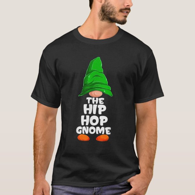 Hip Hop Gnome Matching Family Group Christmas Part T-Shirt (Front)