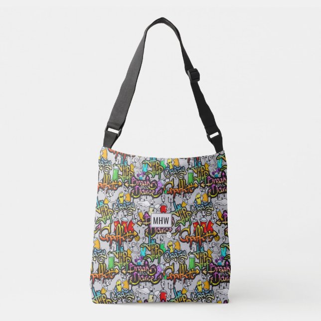 Hip Hop Graffiti custom monogram bags (Front)