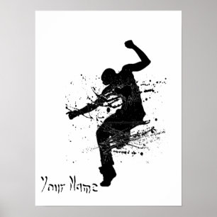 Hip Hop Graffiti Dancer Personalised Poster