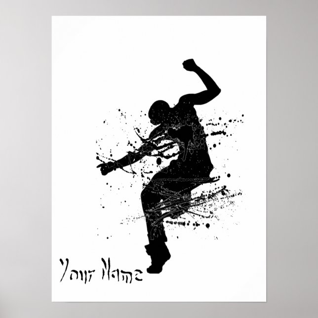 Hip Hop Graffiti Dancer Personalised Poster (Front)
