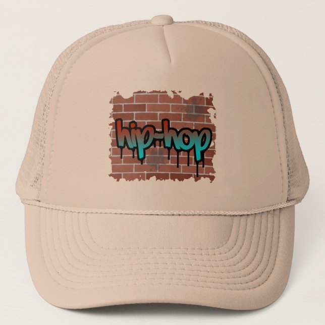hip hop graffiti  design trucker hat (Front)