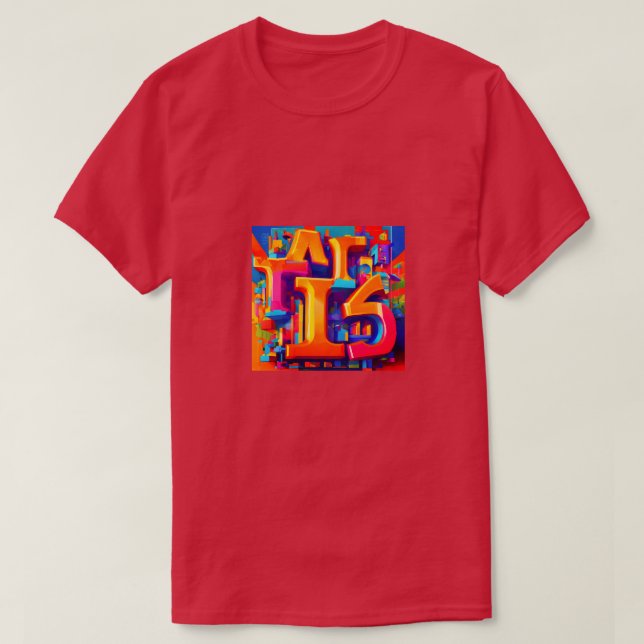  "Hip-Hop Graffiti Explosion: Colourful T-Shirt De (Design Front)