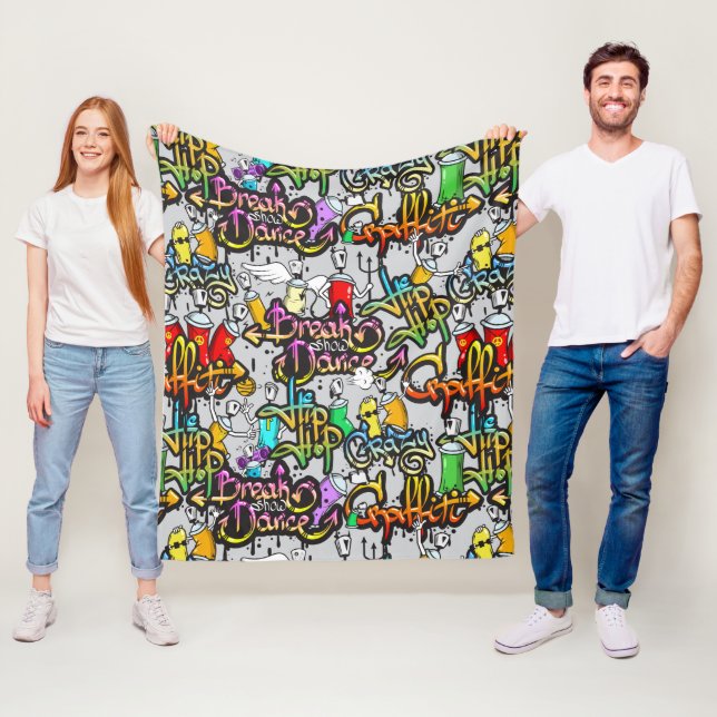Hip Hop Graffiti fleece blankets (In Situ)
