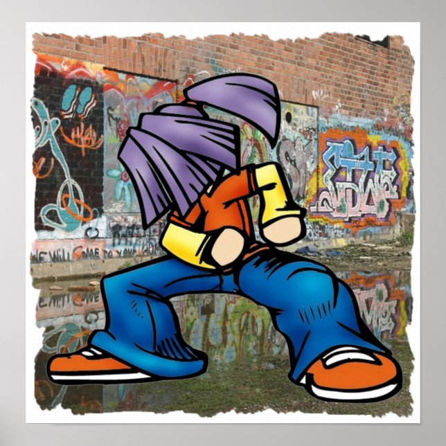 Hip Hop graffiti poster (Front)