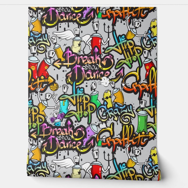 Hip Hop Graffiti Wallpaper (Unrolling)