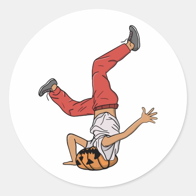 Hip Hop Halloween Breakdance Classic Round Sticker (Front)